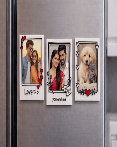 Hearts & Home: Personalized Trio Fridge Magnet Set