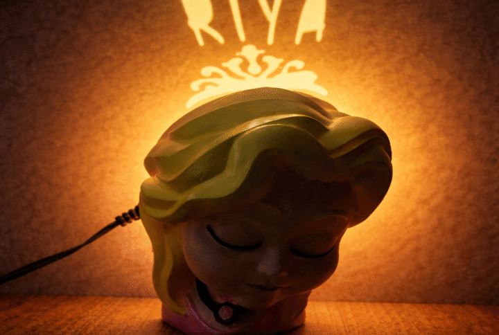 The Crowned Glow: Personalized Name Princess Lamp