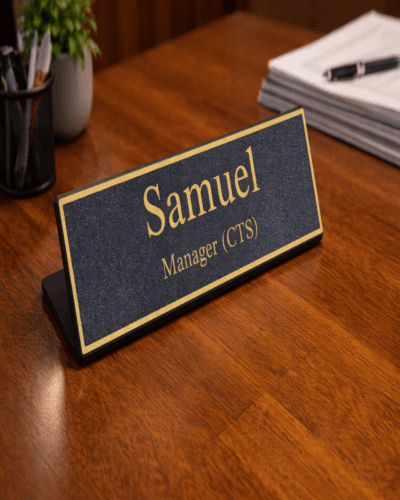 Professional Custom Desktop Nameplate