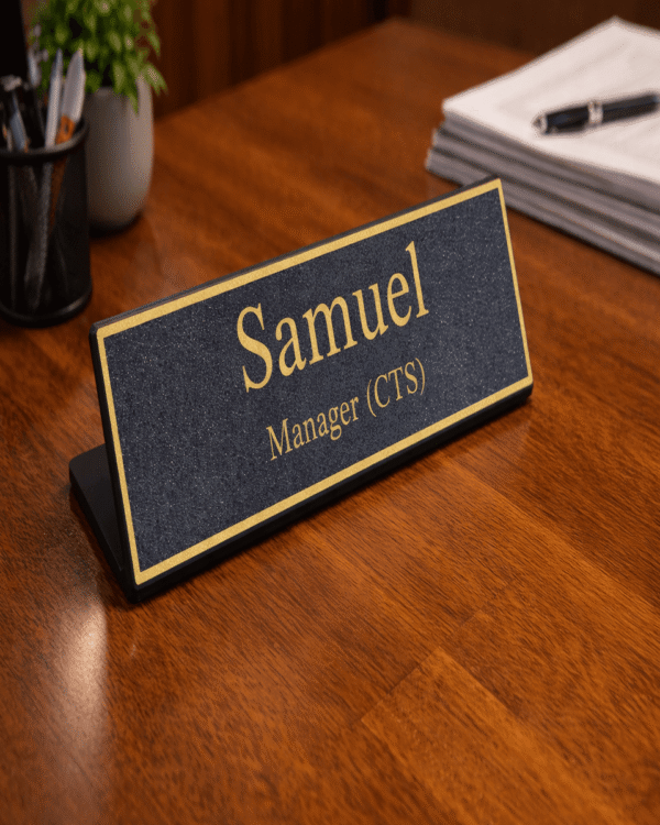 Professional Custom Desktop Nameplate