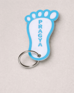 The Tiny Steps Personalized Footprint Keychains
