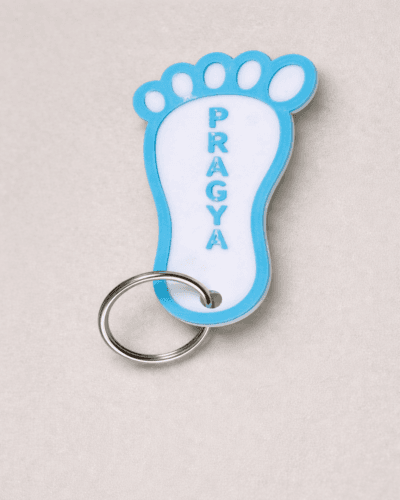 The Tiny Steps Personalized Footprint Keychains