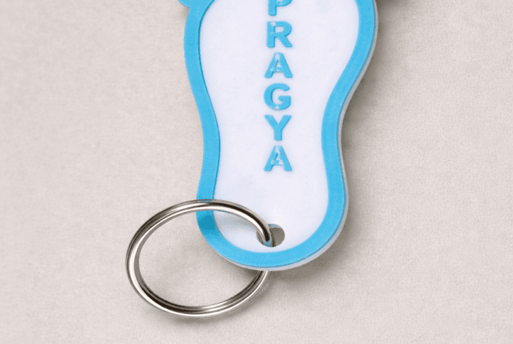 The Tiny Steps Personalized Footprint Keychains