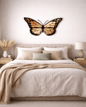 Monarch Butterfly Wall Art – Elegant Bedroom Decor