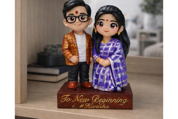 Custom Couple Miniature – Chibi Style Figurine