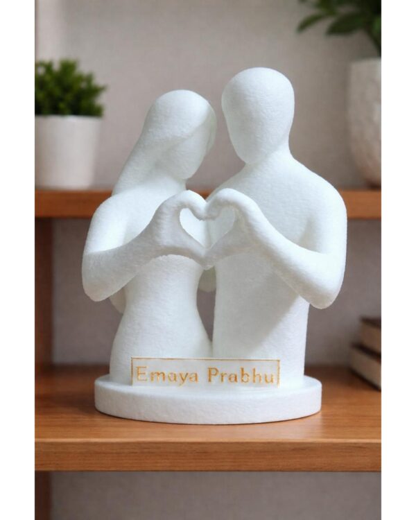 Heart Shape Miniature Couple Sculpture